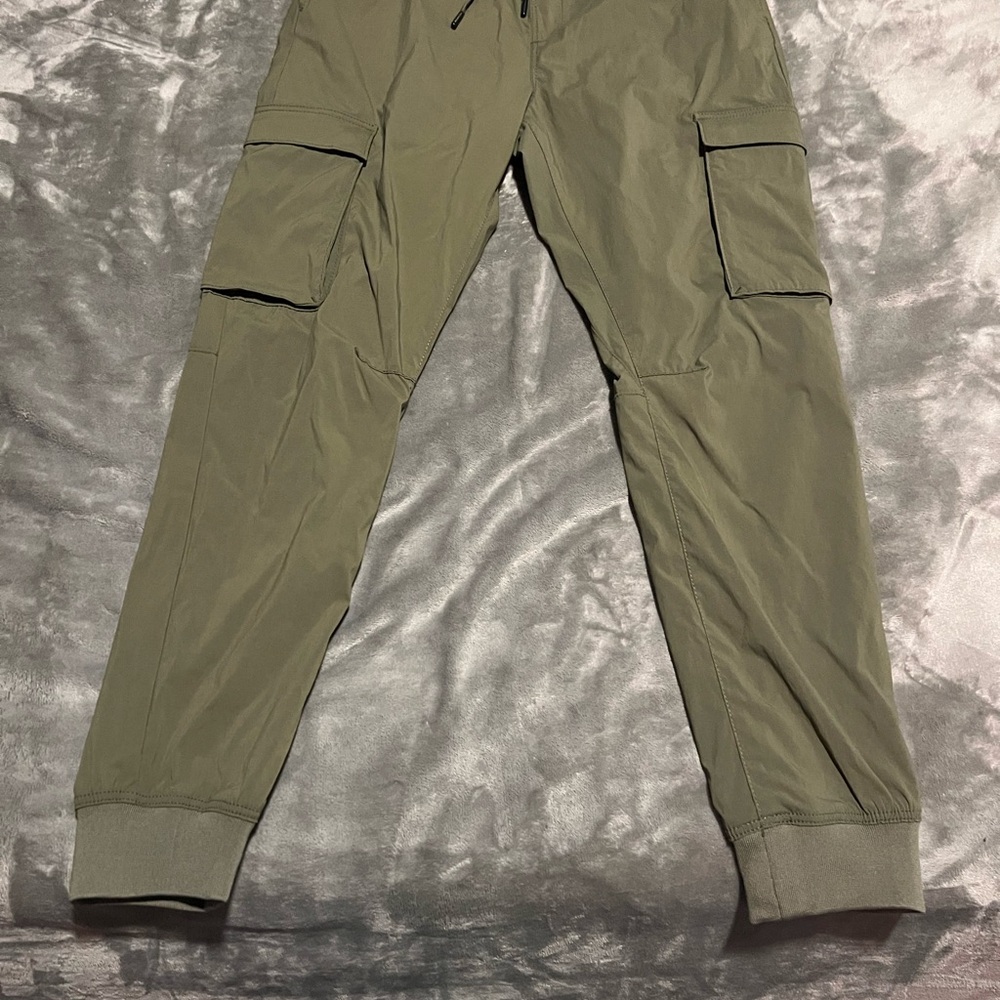 H&M Green Cargo Pants with Elastic Cuffs